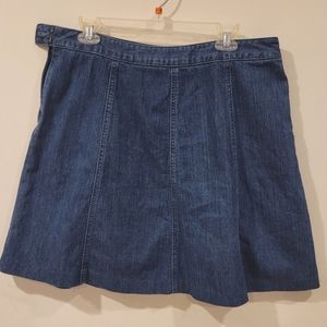 LL Bean Denim Flared Skirt-short